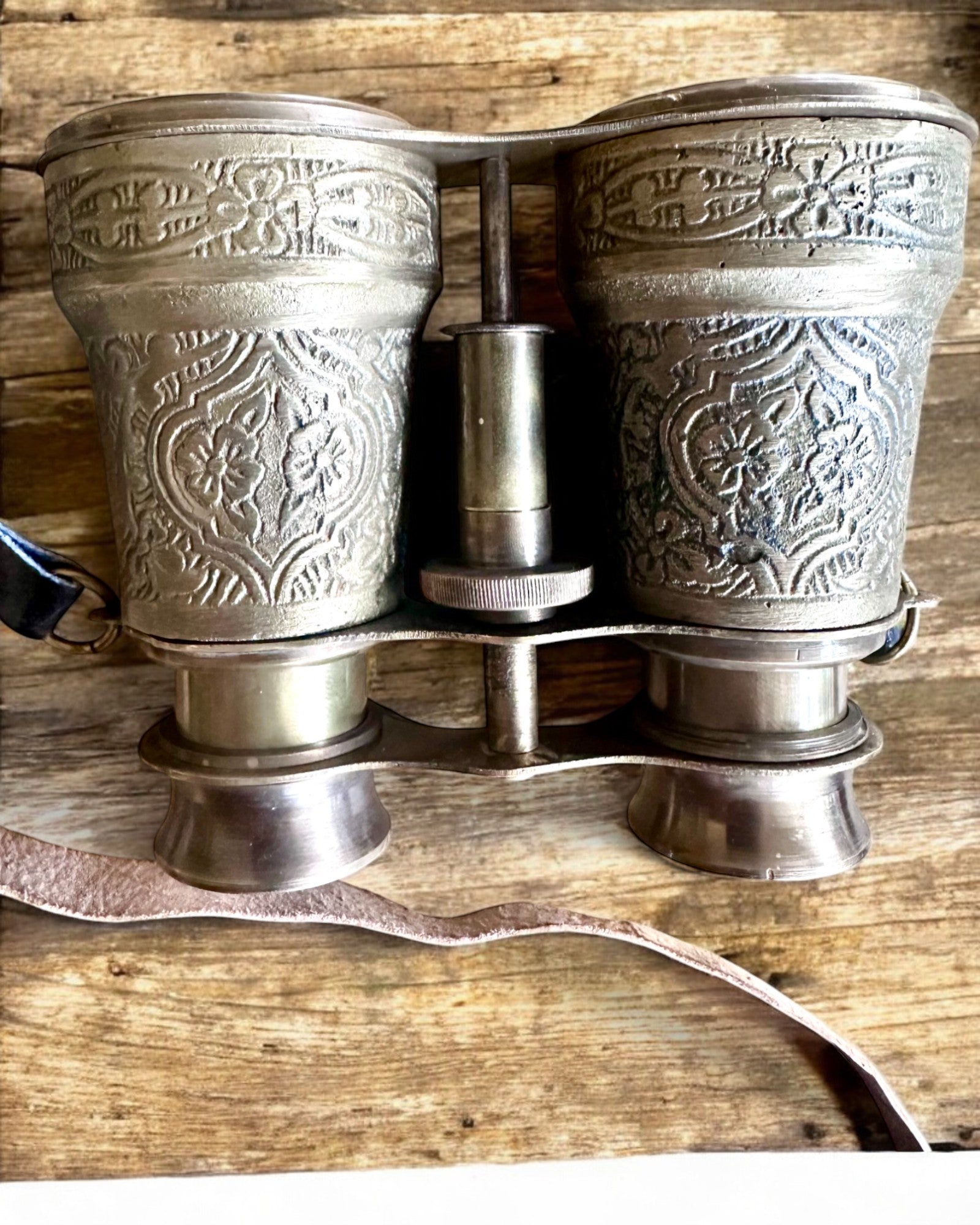 Kikare med läderfodral Victorian's Eye, 11 cm Mässing, Handdekorerad, personalisering med gravyr som present