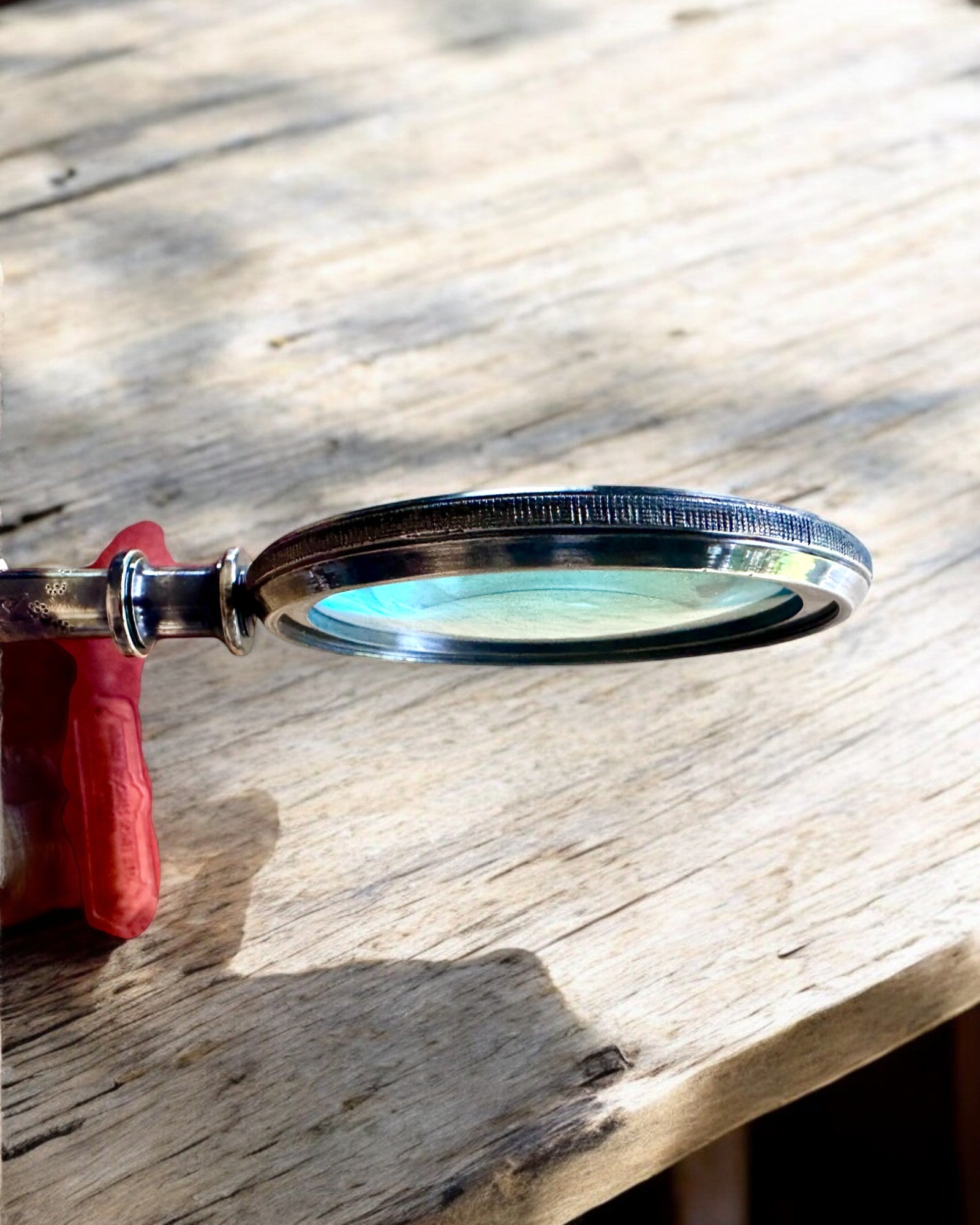 Mässingsförstoringsglas Navigator 1941 med Läderfodral – Handgjord, Premium, möjlighet till anpassning som present