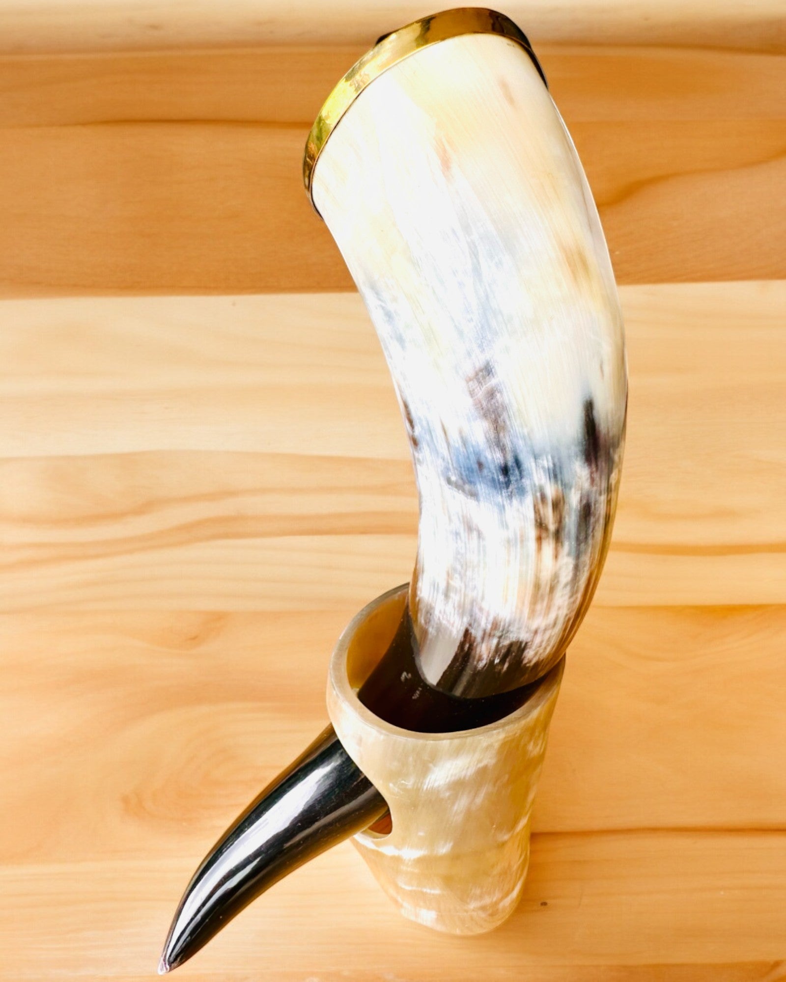 Hornmugg "Viking Valor" - Handgraverad, Premiumkvalitet - 4 varianter att välja mellan