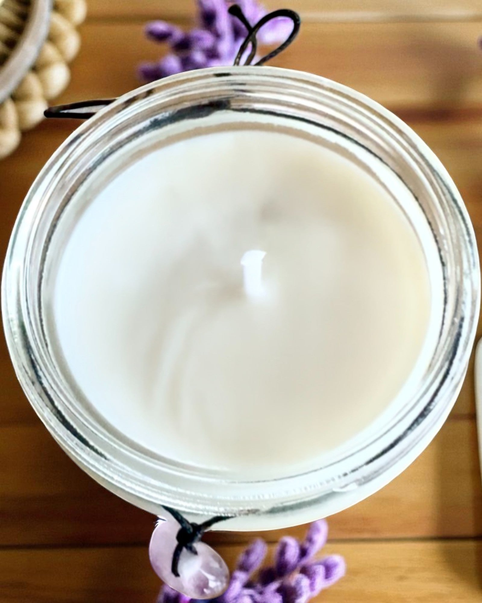 Intentionellt sojaljus Ametist – lugn, harmoni och rening, 250 ml, möjlighet till anpassning som present