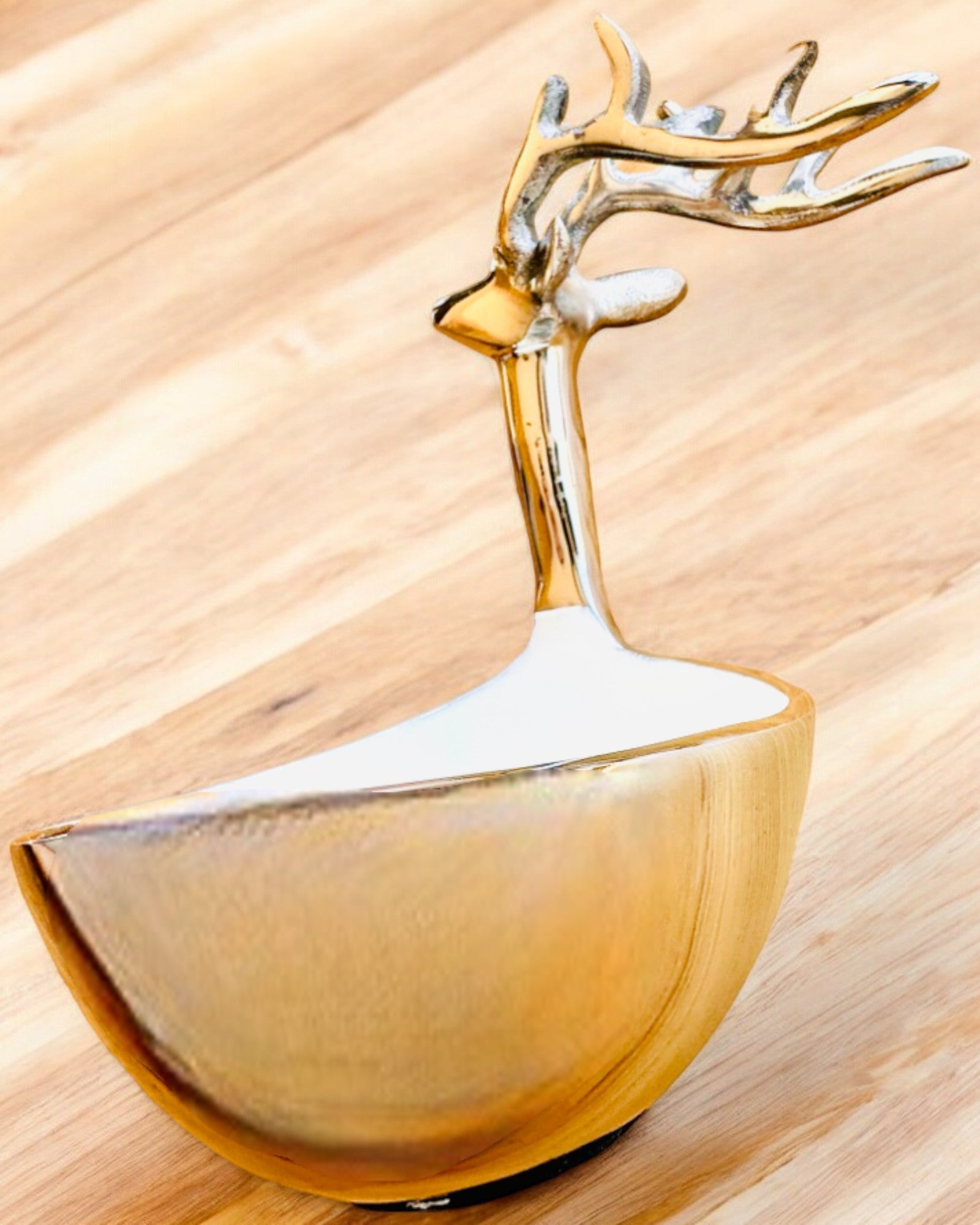 Elegant skål Hornad Skönhet – Hantverk från Indien, personalisering med gravyr