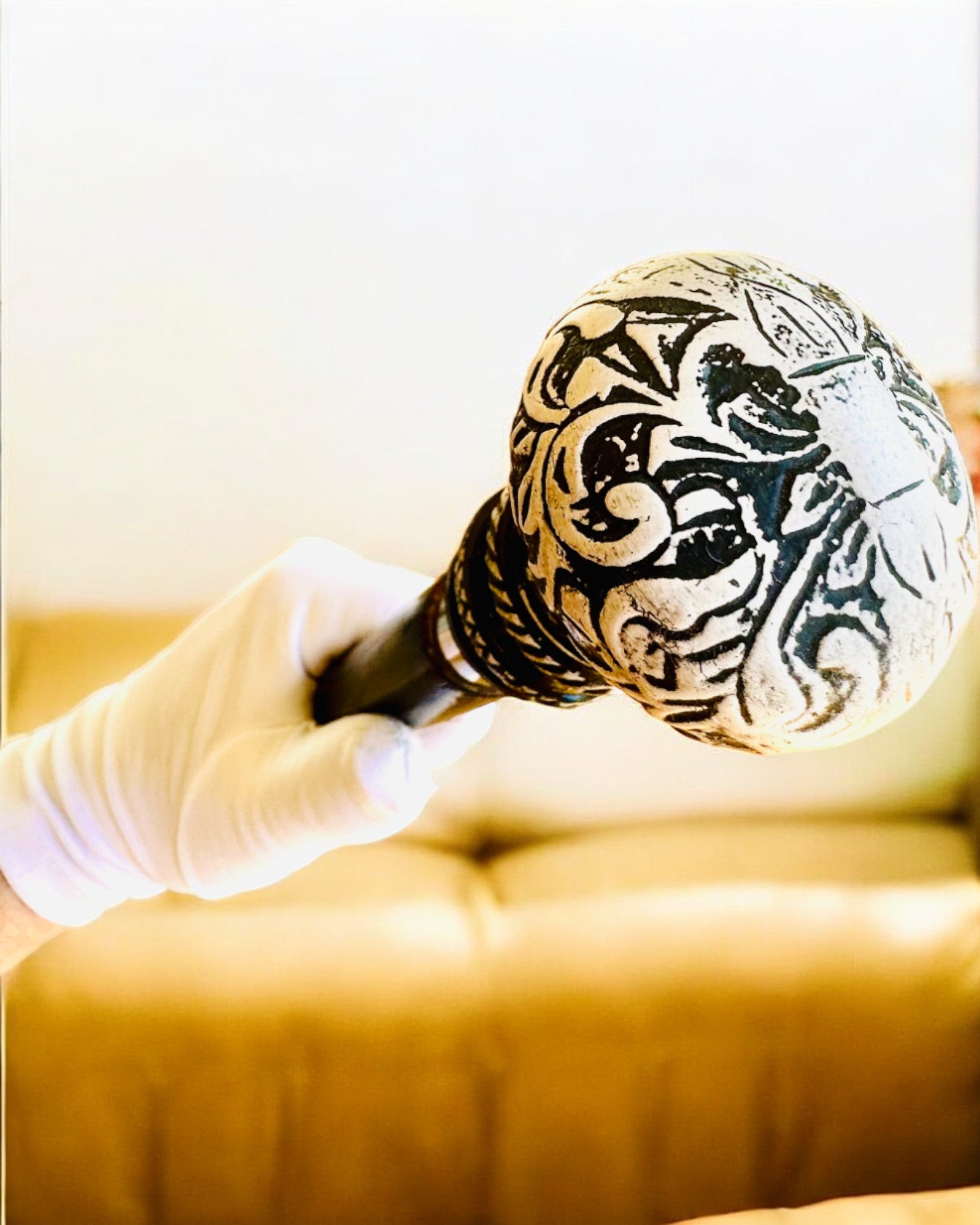 Promenadkäpp "Majestätens Käpp" Trä Handgjord, möjlighet till gravyr, 2 alternativ att välja mellan