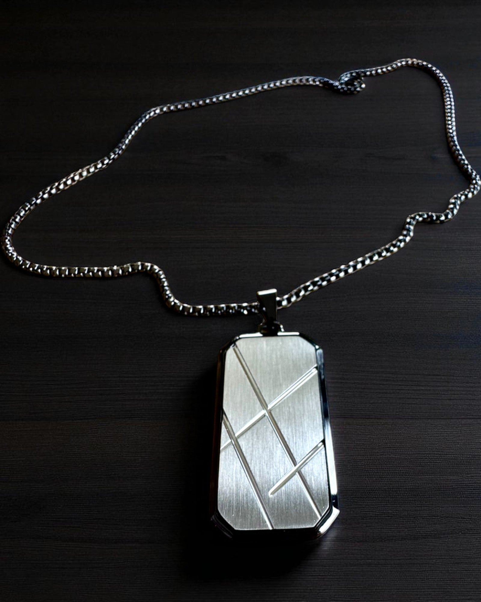 Herrhalsband Dog Tag "SteelVision" – rostfritt stål, 15 varianter, anpassning med gravyr