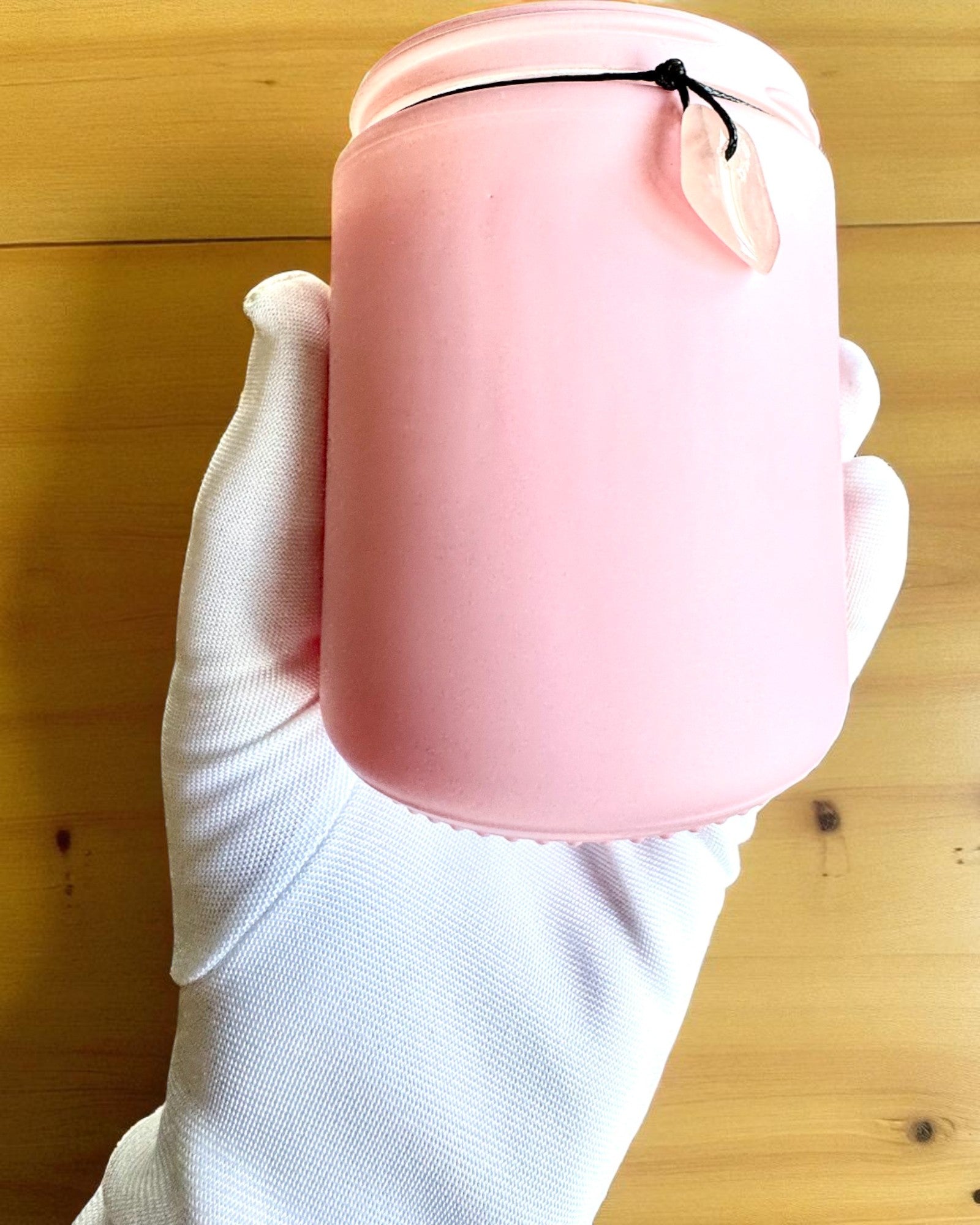 Intentionellt sojaljus Rosenkvarts – kärlek, harmoni och hjärtats lugn, 250 ml, möjlighet till personlig anpassning som present