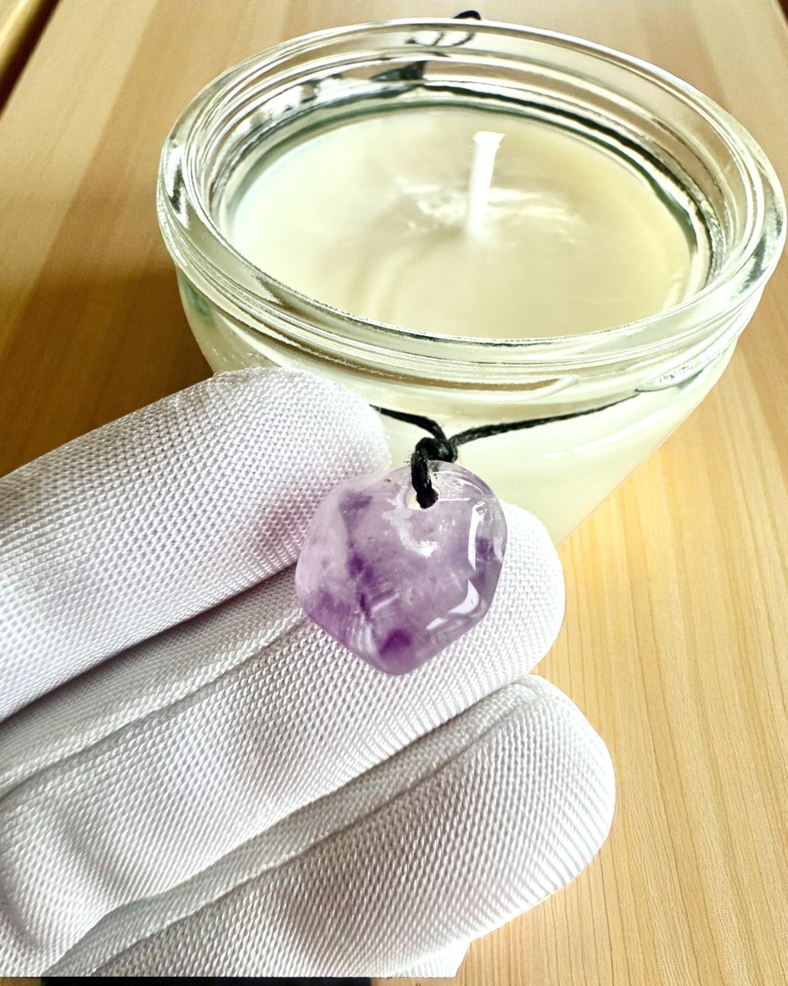 Intentionellt sojaljus Ametist – lugn, harmoni och rening, 250 ml, möjlighet till anpassning som present