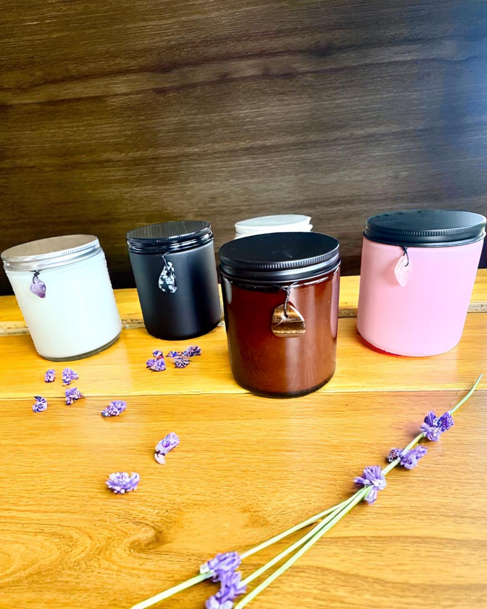 Intentionellt sojaljus Rosenkvarts – kärlek, harmoni och hjärtats lugn, 250 ml, möjlighet till personlig anpassning som present