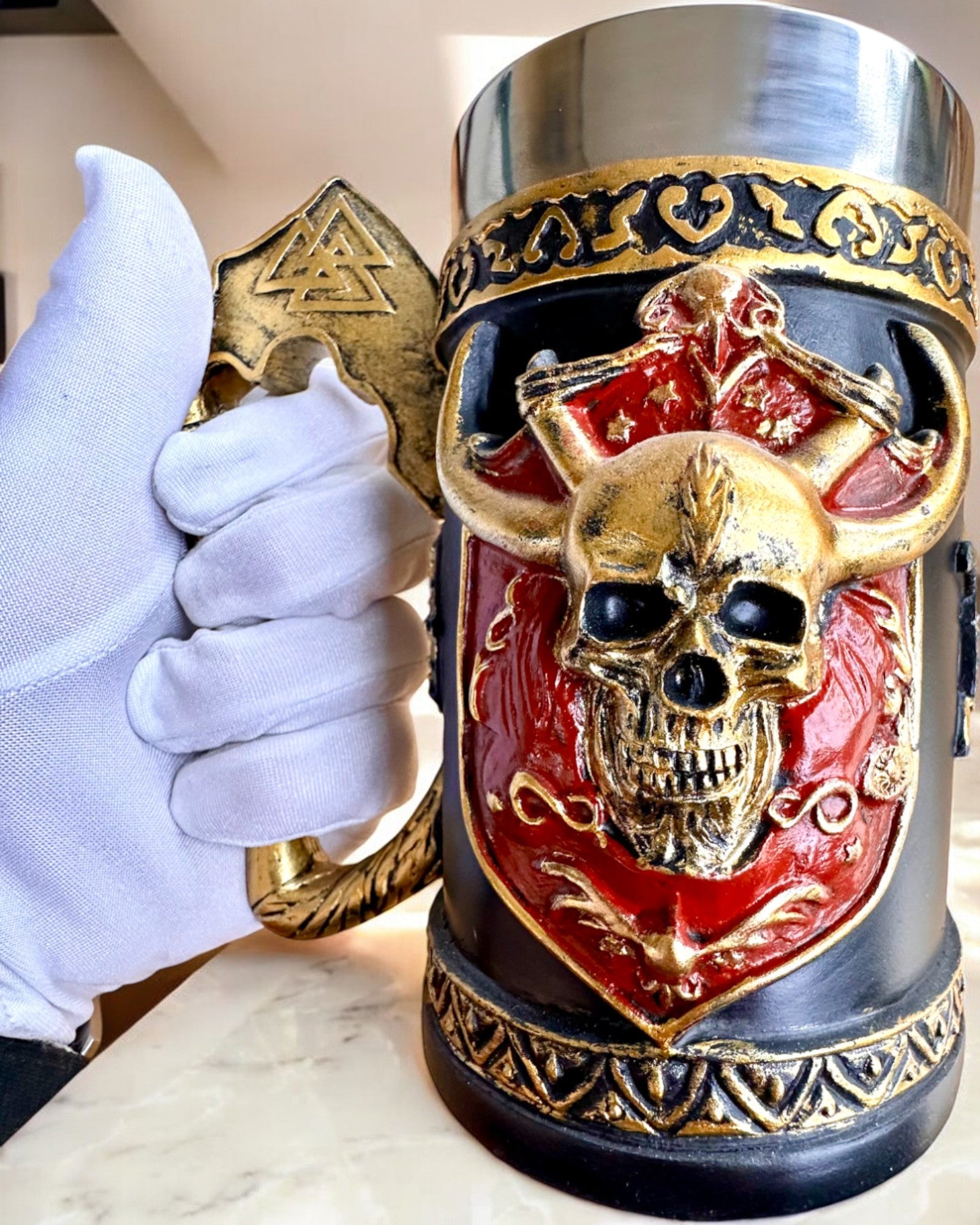 Karnawałowy Kufel Wojownika - 600 ml, 16 cm höjd, möjlighet till personlig gravyr som present