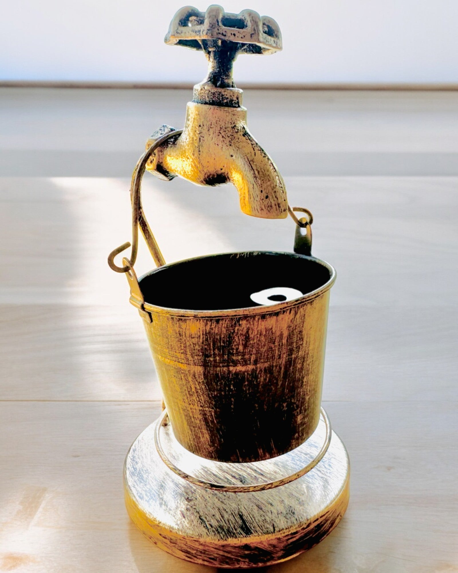 Stilfull Metallaskkopp "Rustic Charm" 19-23 cm hög, 8 varianter att välja mellan, gravyr på begäran