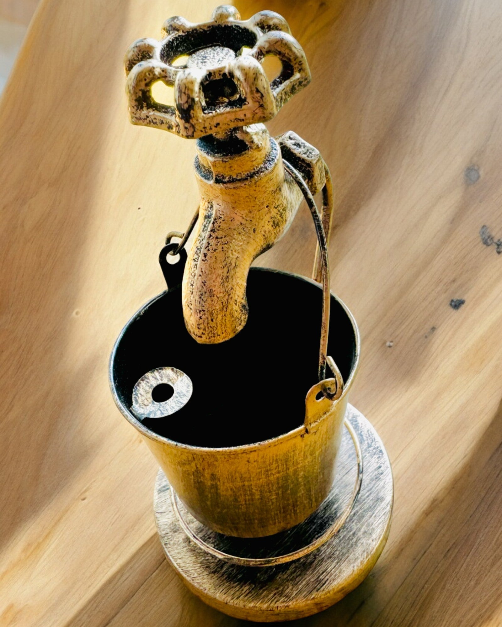 Stilfull Metallaskkopp "Rustic Charm" 19-23 cm hög, 8 varianter att välja mellan, gravyr på begäran