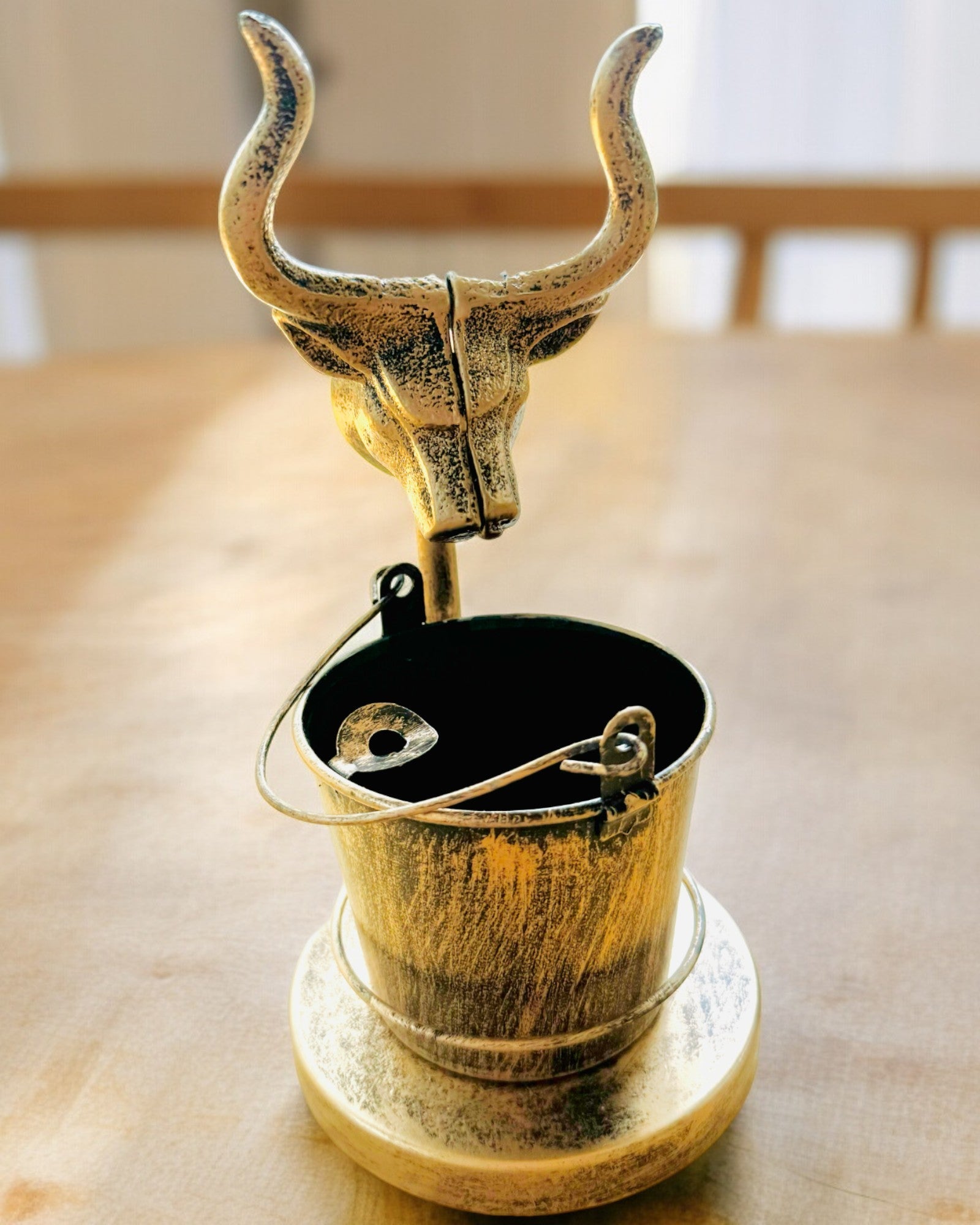 Stilfull Metallaskkopp "Rustic Charm" 19-23 cm hög, 8 varianter att välja mellan, gravyr på begäran