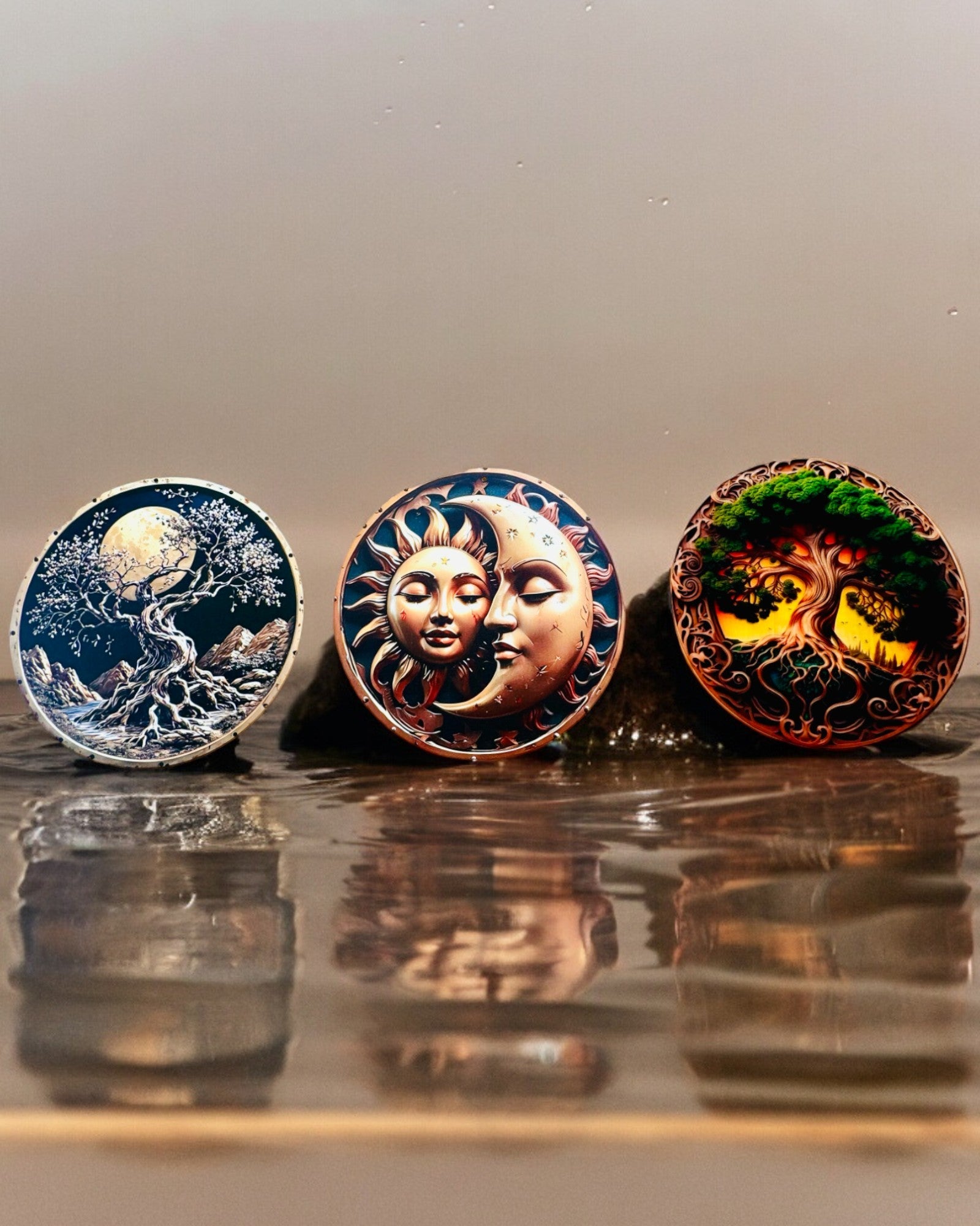 Hänge "Magiska Naturens Cirklar" - möjlighet till personlig gravyr. 3 varianter att välja mellan