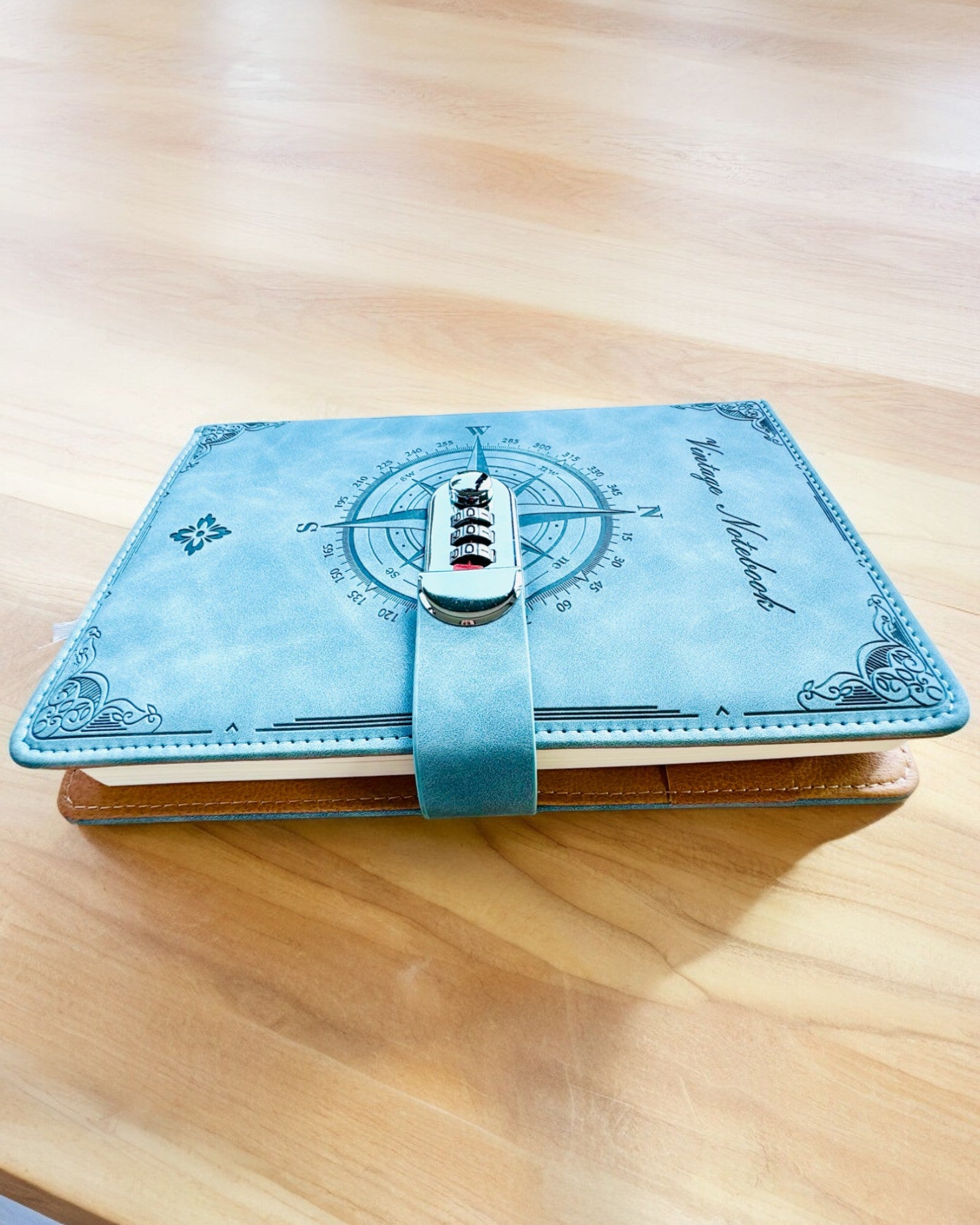 Sekretessanteckningsbok A5 Vintage med kodlås - Välj Din Stil, personlig gravyr som present