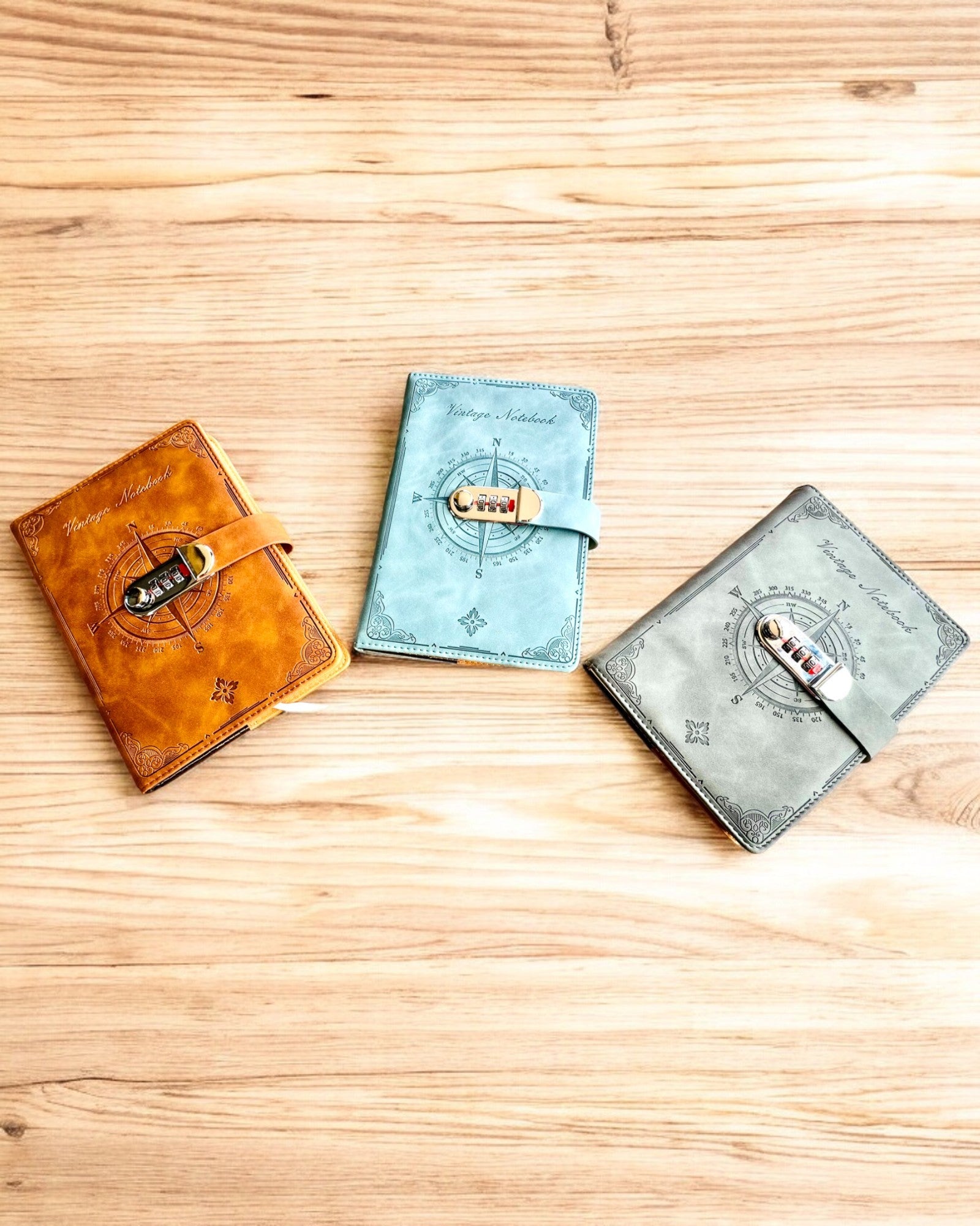 Sekretessanteckningsbok A5 Vintage med kodlås - Välj Din Stil, personlig gravyr som present