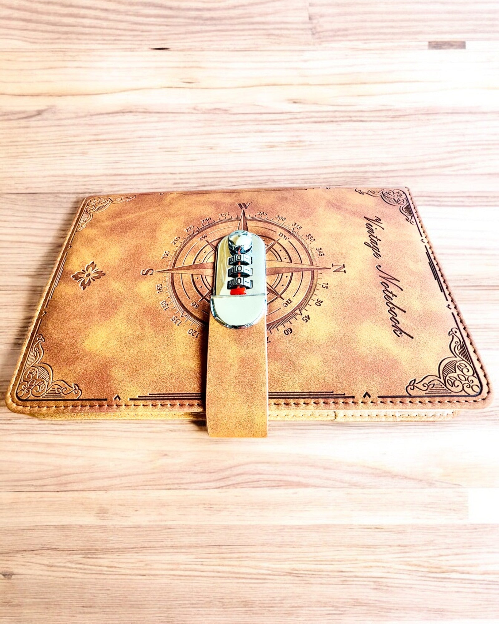 Sekretessanteckningsbok A5 Vintage med kodlås - Välj Din Stil, personlig gravyr som present