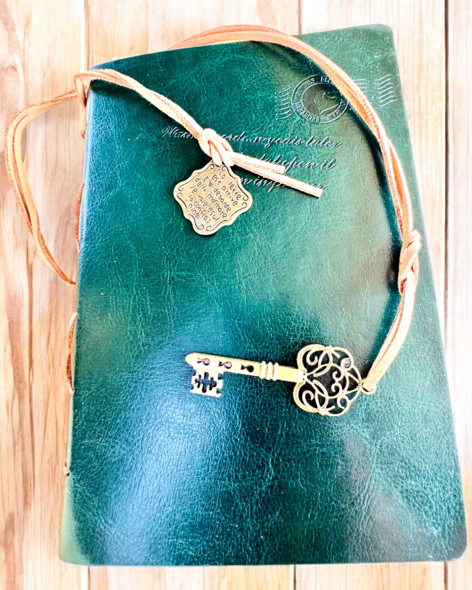 Vintage Anteckningsbok "Nyckel till det Förflutna" - Möjlighet till gravyr för present, anteckningsbok