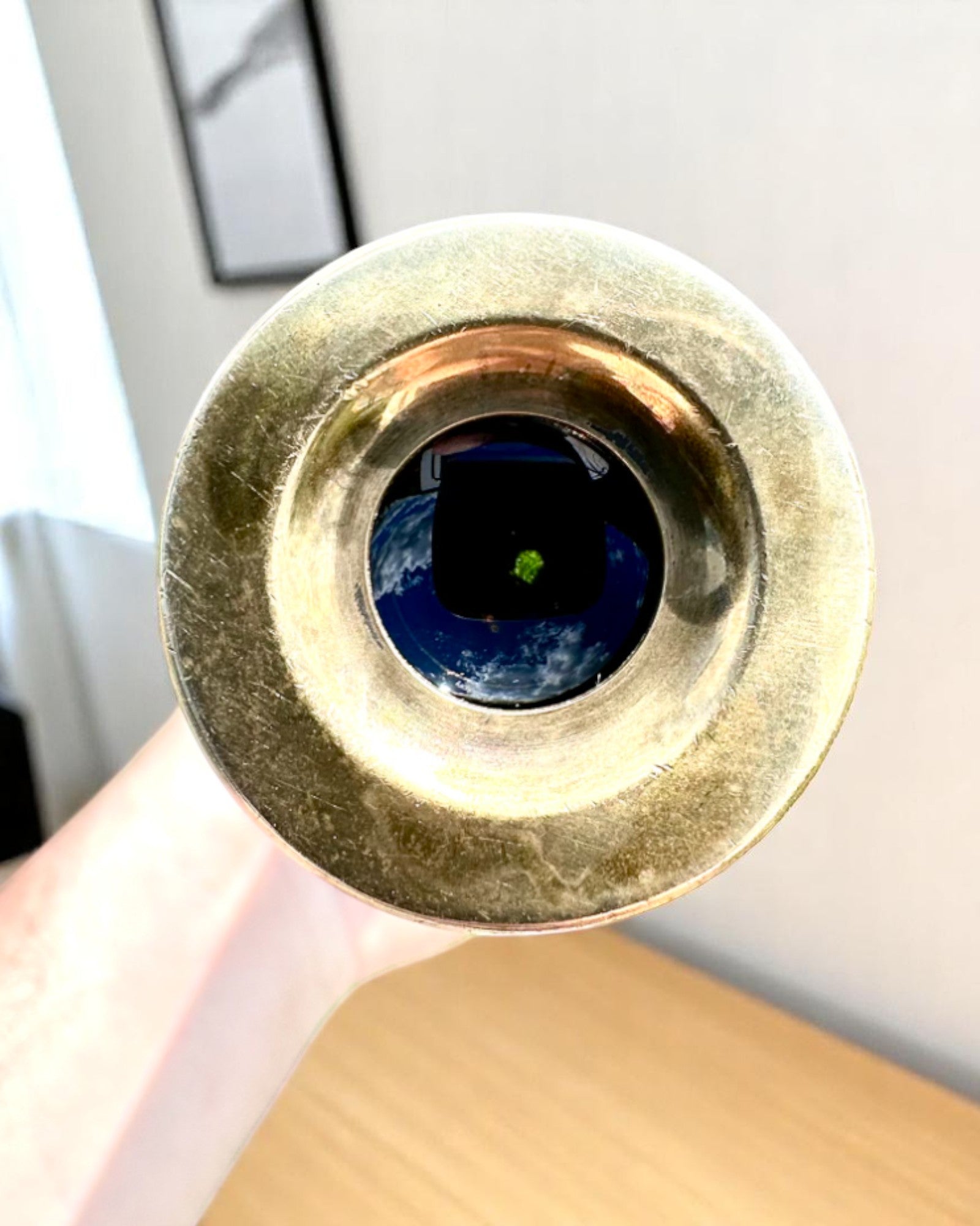 Kunglig kikare "Voyager 1818" – Exklusiv, Mässing, 83 cm, handgjord, fodral av Äkta Läder – Samlarutgåva, personalisering med gravyr som present