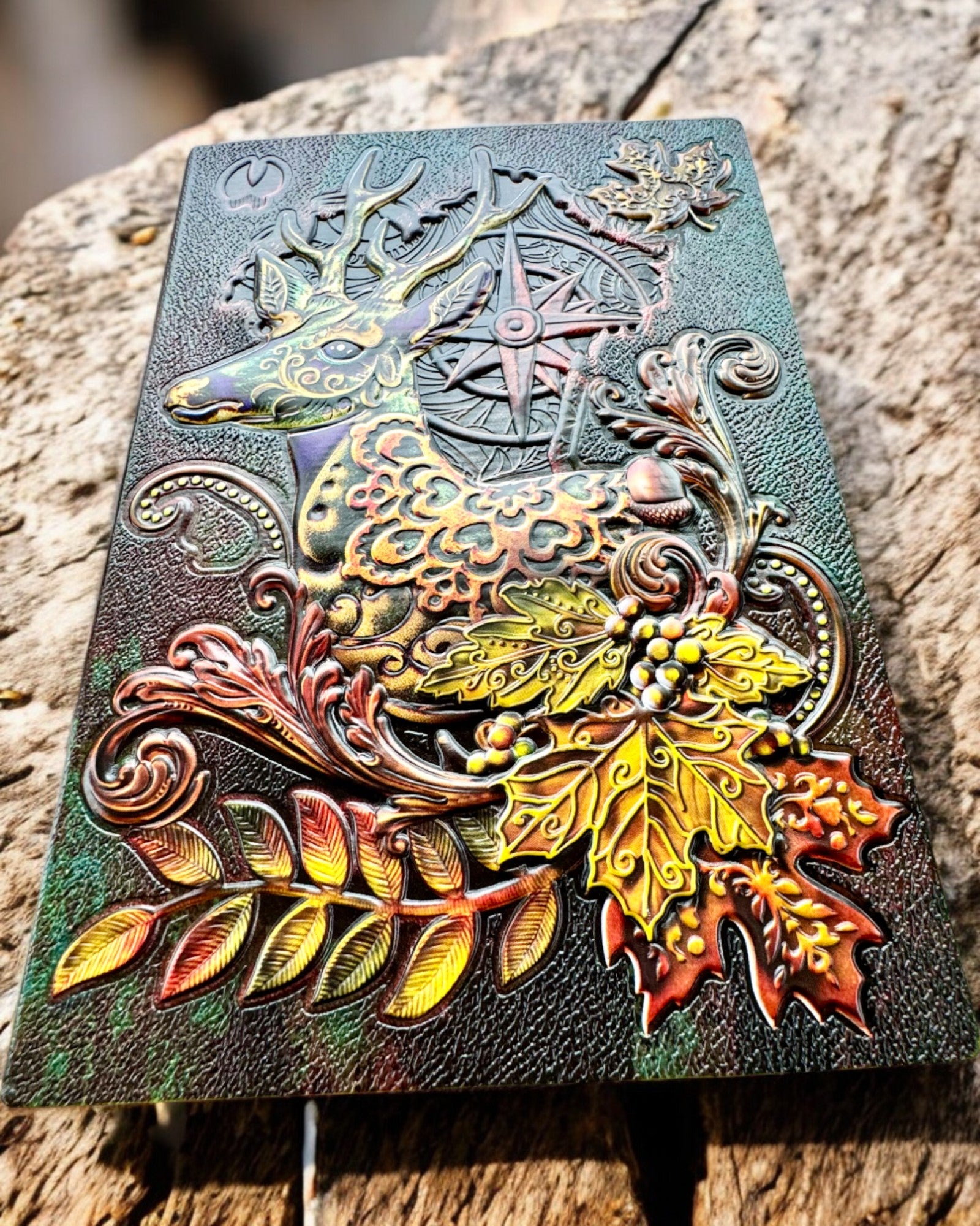 Skogshjort Anteckningsbok med Hjortmotiv, A5 - personalisering med gravyr som present