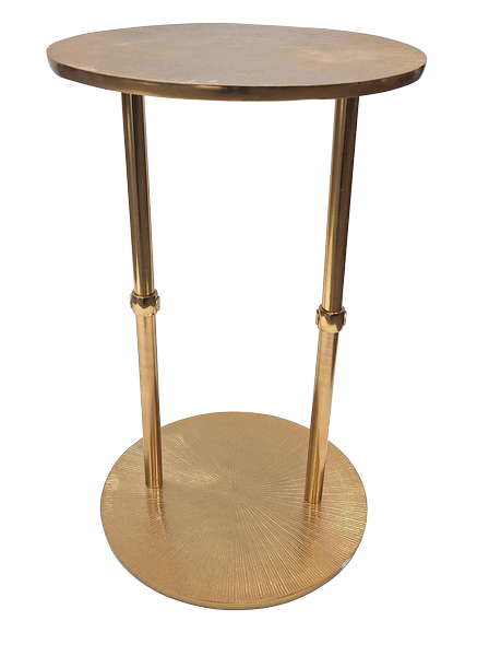 Runt gyllene metallbord - glamourdekoration – 1051A