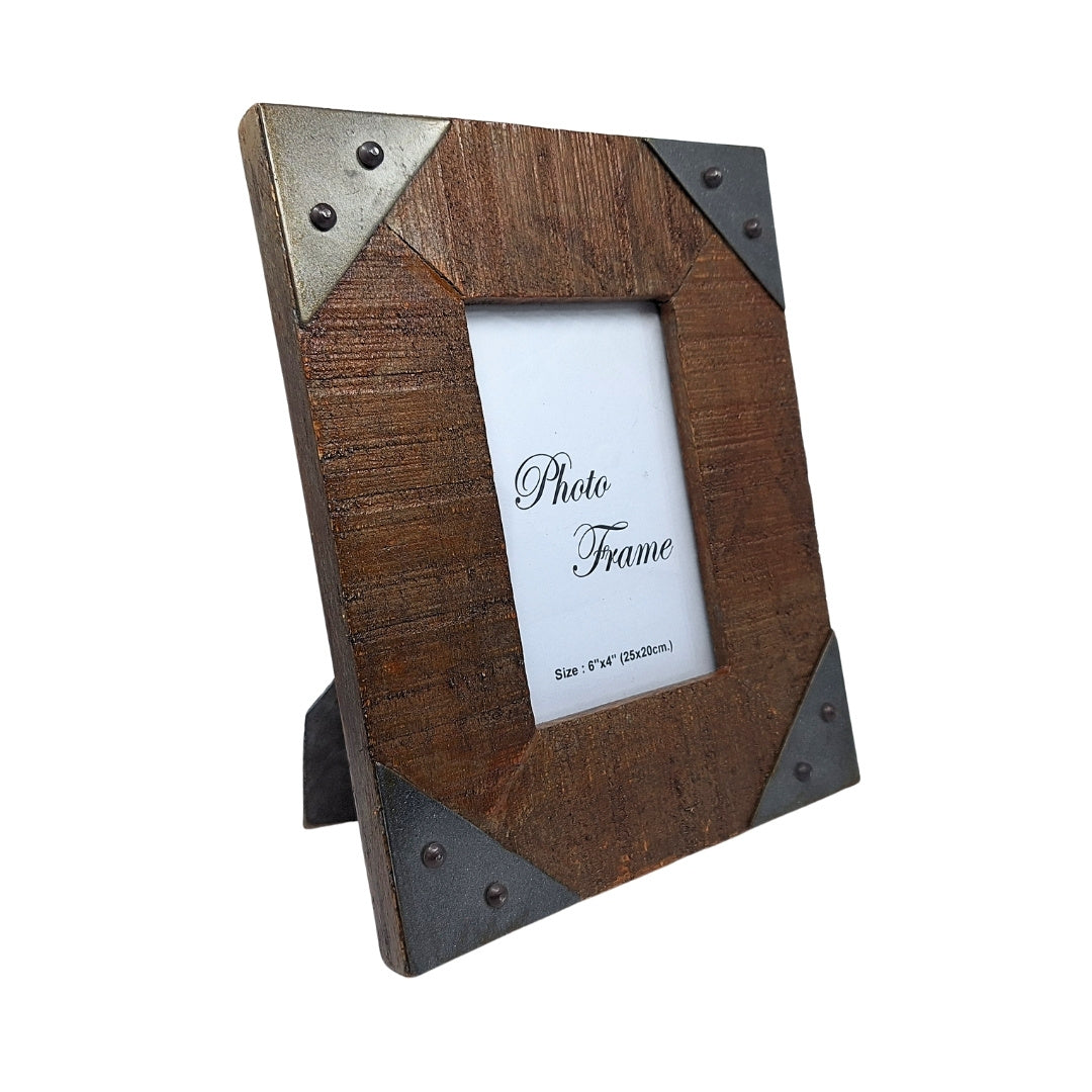 Träram för fotografier 10x15 cm vintage – mangoträ