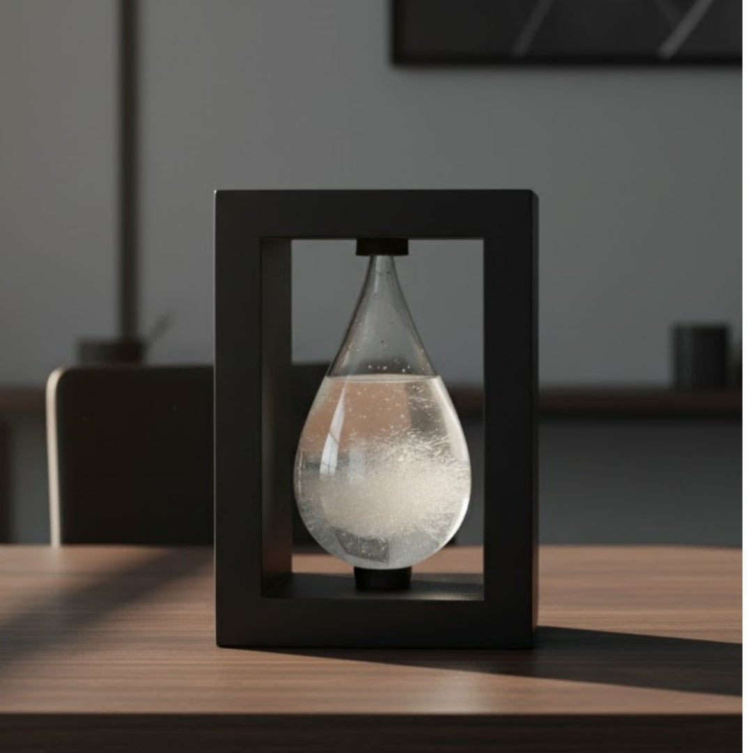 Fitzroys Stormbarometer i Träinfattning - Droppe Storm Glass – BAW1