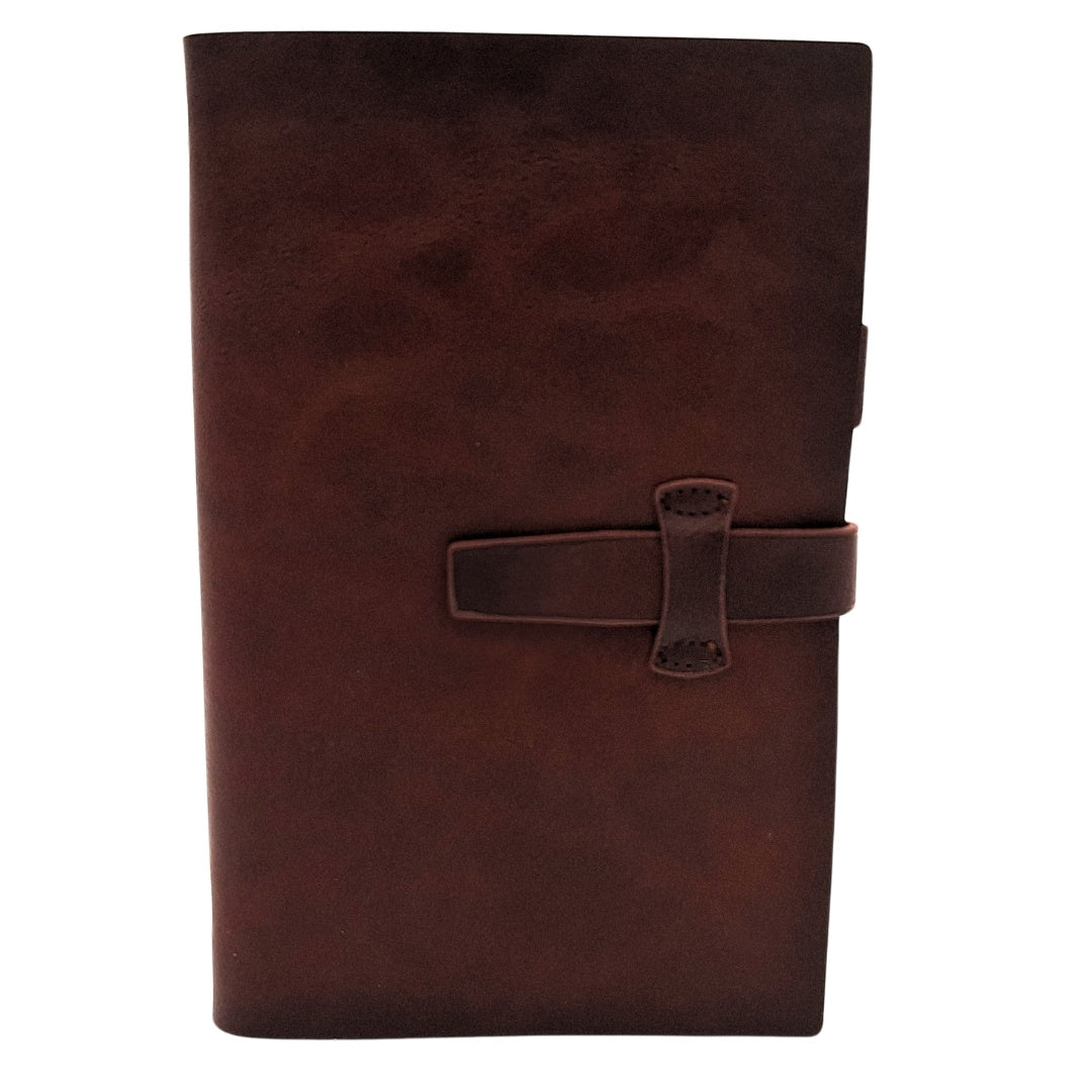 Elegant A6-läderanteckningsbok retro vintage med lås – dagbok – EE3