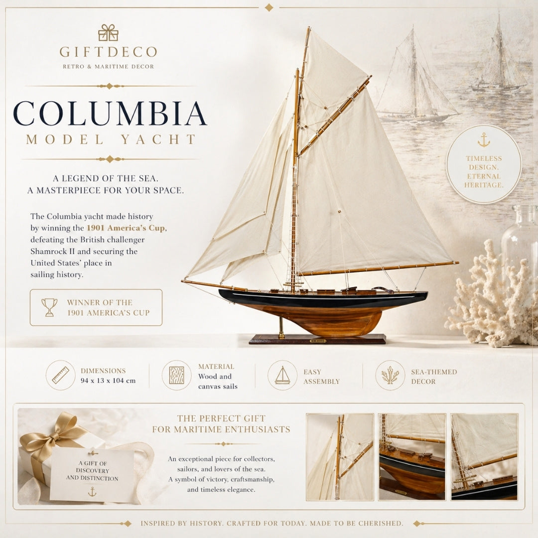 Stor modell av yachten Columbia – Höjd 104cm – COL