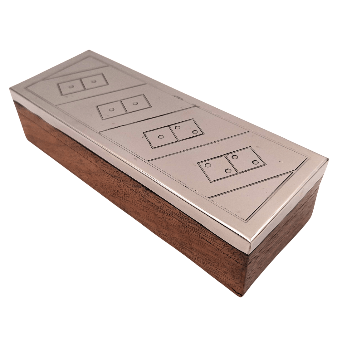 Domino i Trälåda med Aluminiumlock - DO-017