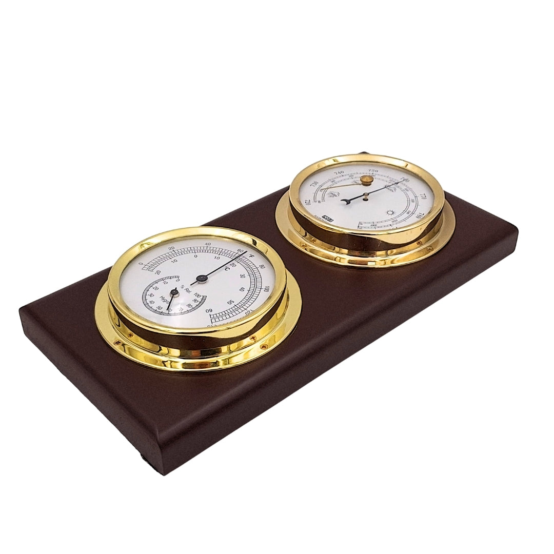 Väderstation med termometer, barometer och hygrometer, stor analog - 30.3915A