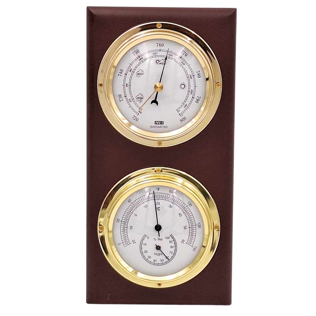 Väderstation med termometer, barometer och hygrometer, stor analog - 30.3915A