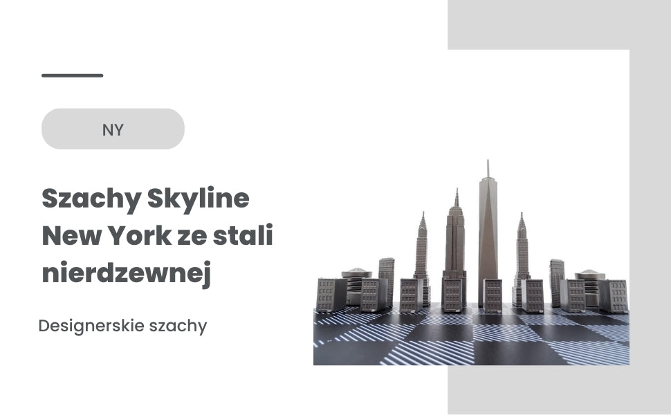 Designschack Skyline New York i rostfritt stål – NY