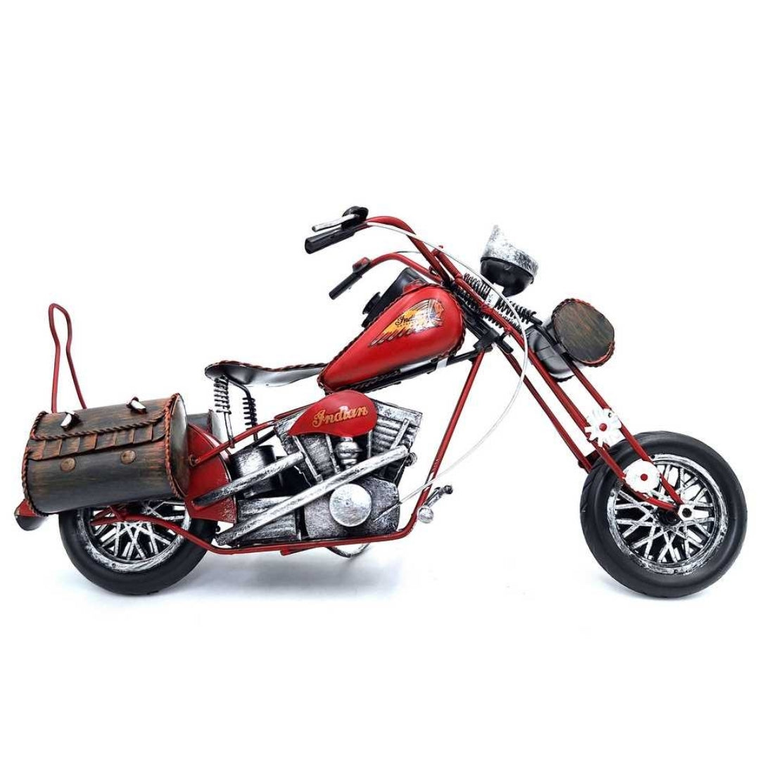 Stor metallmodell Klassisk motorcykel - 040SMT