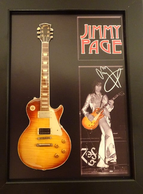 Minigitarr i stil med Jimmy Page i ram FMG-012