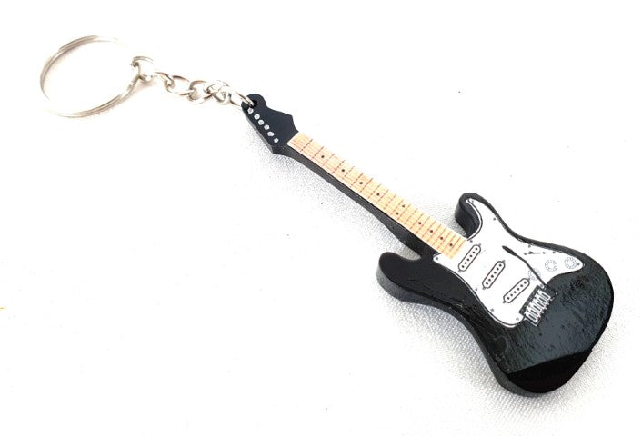 Nyckelring - svart elgitarr - SGK-0031
