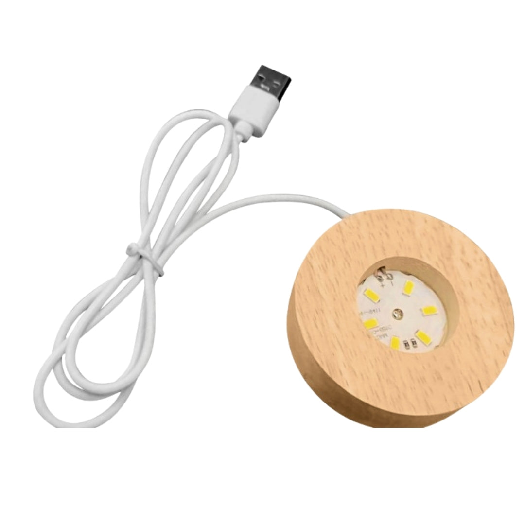 3D-glaskula Månen - LED-nattlampa USB - skrivbordsgadget
- KKS