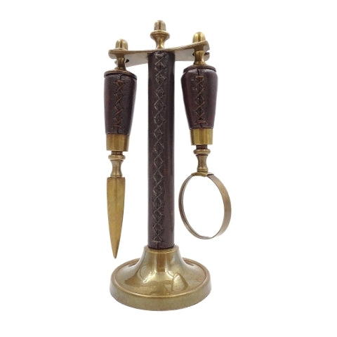 Skrivbordsset förstoringsglas och brevkniv MIS-0742