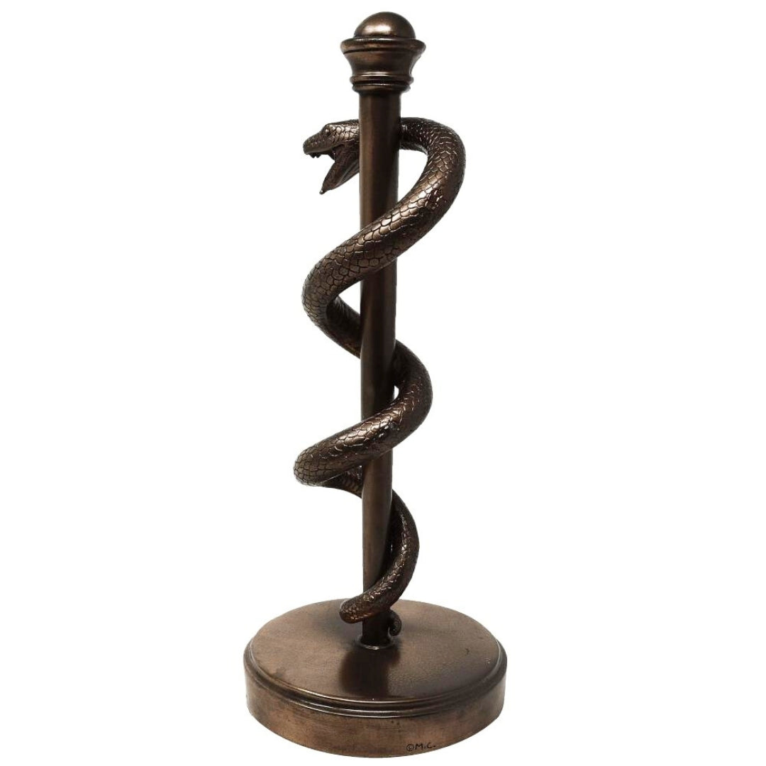 Asklepios stav figur present till läkare eller medicinare - 30 cm harts - MC-9634