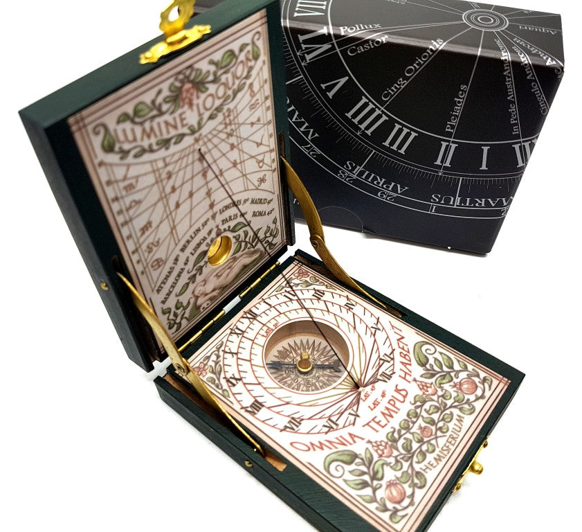 Solur med kompass Kepler-diptyk – replika – H04