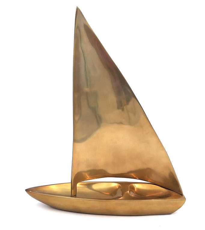 Stor segelbåtsmodell – aluminium – 39 x 30cm – N-3045