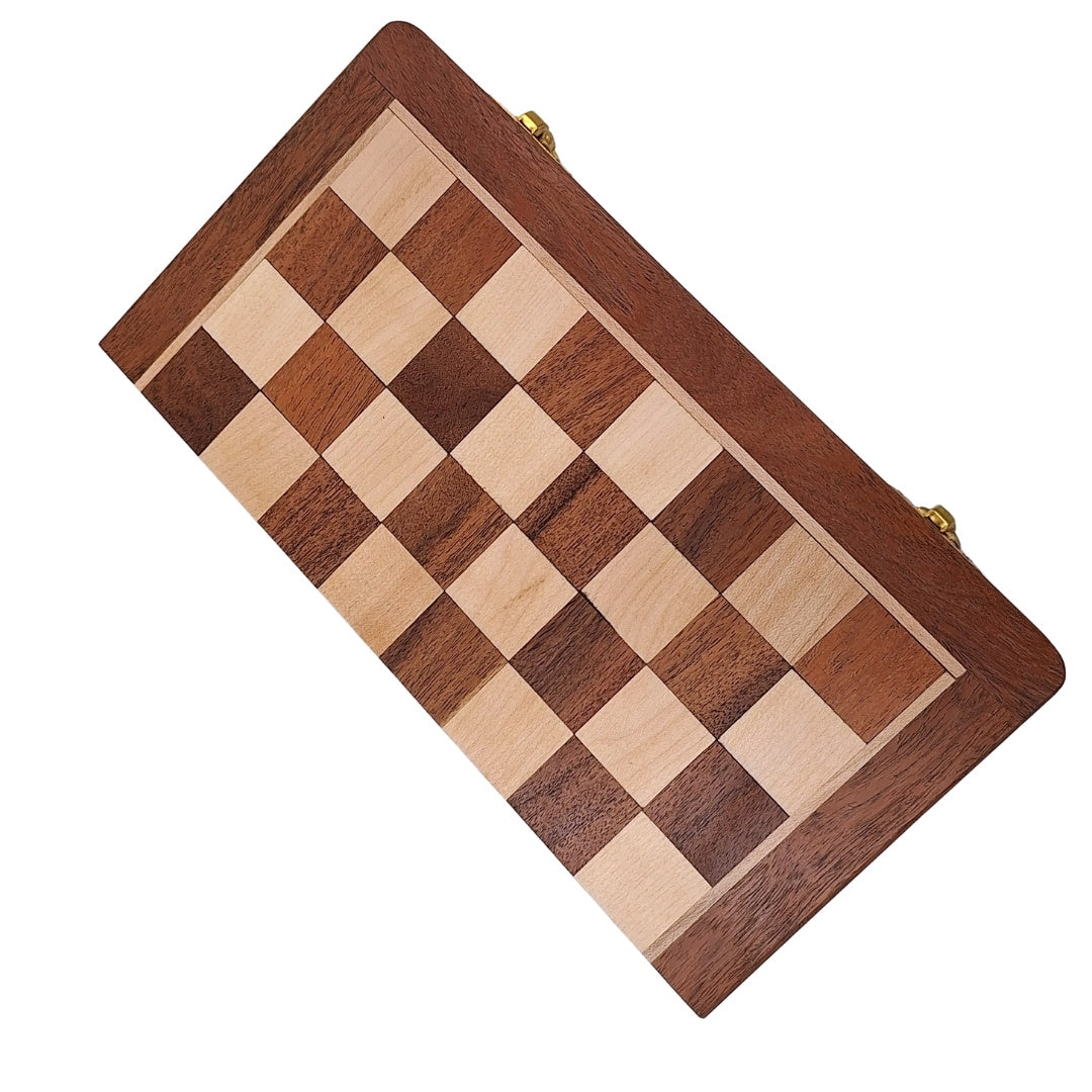 Magnetiskt träschack 30x30cm hopfällbart - G614