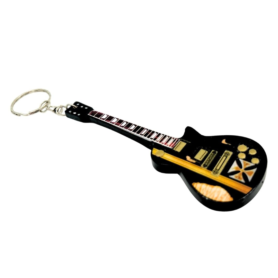 Nyckelring gitarr i stil med Metallica - James Hetfield - Iron Cross - EGK-0191