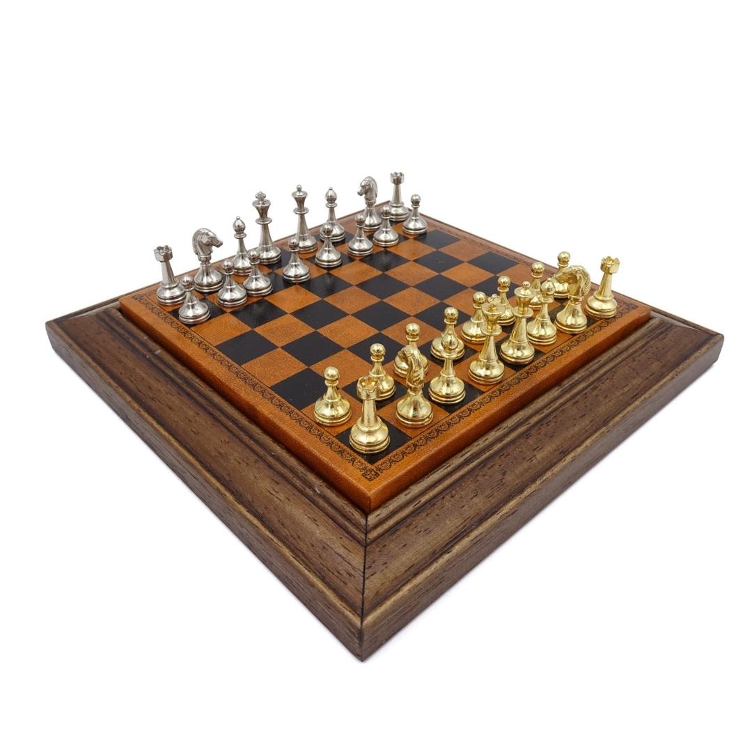 Exklusivt magnetiskt metallschack Italfama 18x18 cm – N300