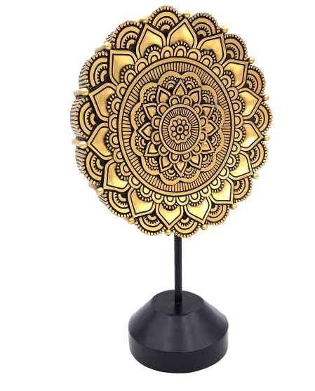 Oval mandalafigur - buddhistisk dekoration - 35cm - 44032FJH