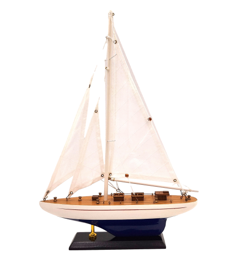 Trämodell av yacht Höjd 42cm – M1