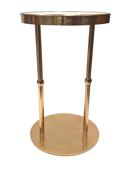 Gyllene metallbord Glamour med klocka – Vacker dekoration – 1056A