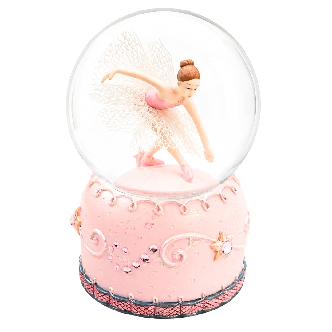 Speldosa med dansande ballerina i glaskula, 12cm - MG-19016