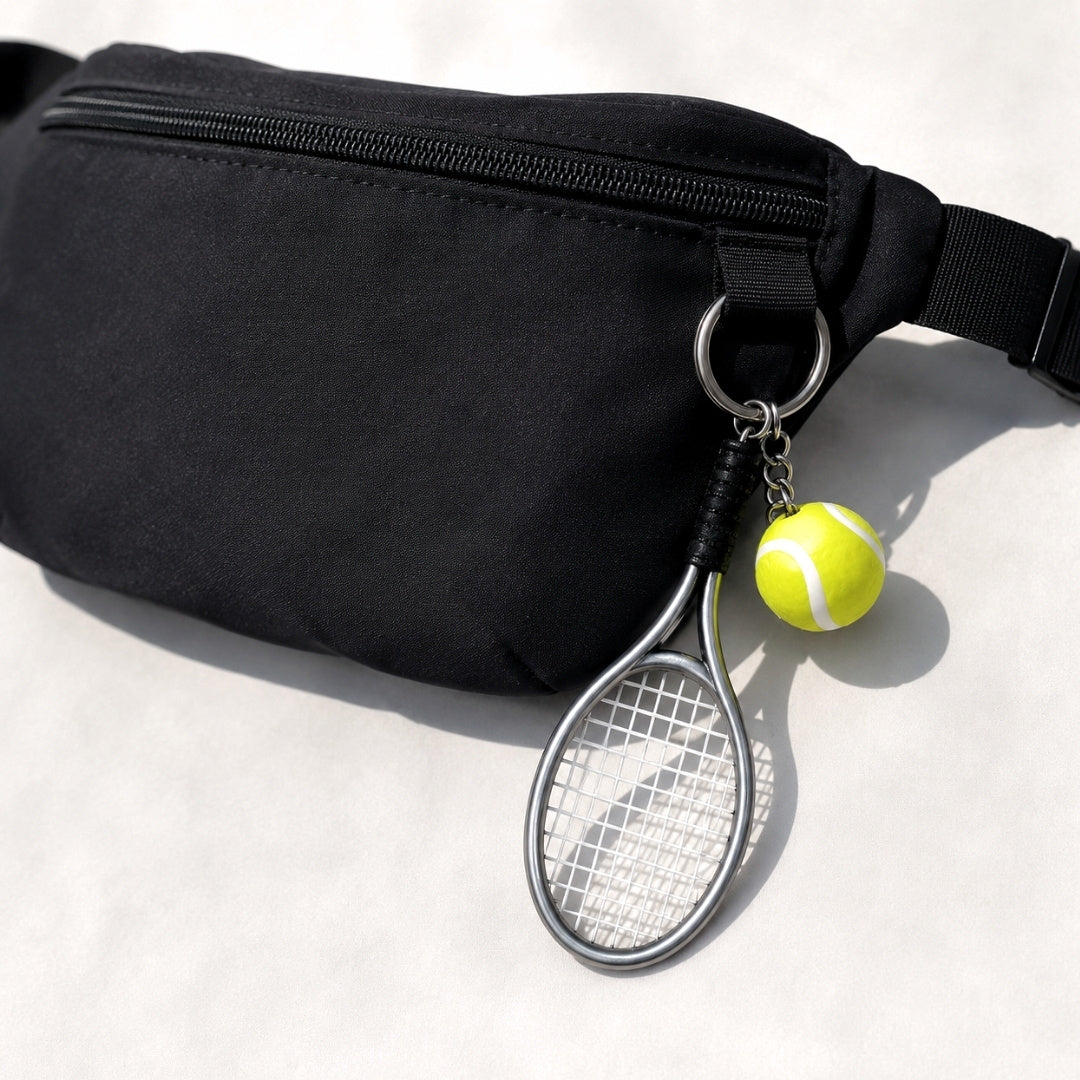 Sportnyckelring med tennisracket – present till tennisspelare - TRK-004