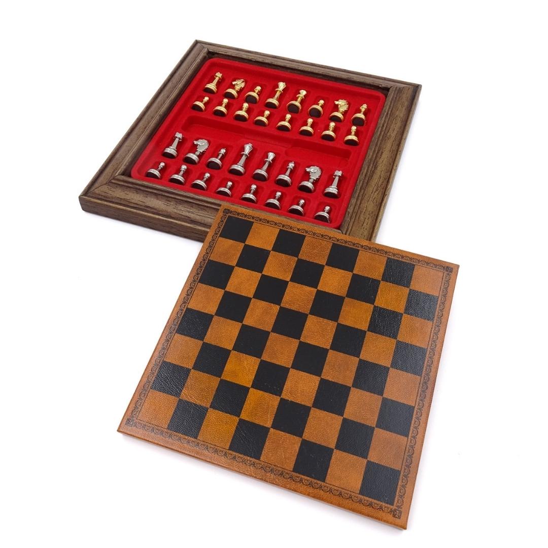 Exklusivt magnetiskt metallschack Italfama 18x18 cm – N300
