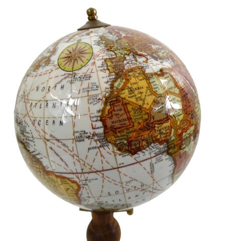 Elegant dekorativ jordglob på träfot - World GLB-0096B