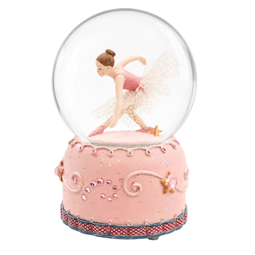 Speldosa med dansande ballerina i glaskula, 12cm - MG-19016