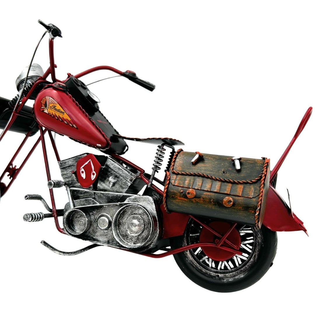 Stor metallmodell Klassisk motorcykel - 040SMT